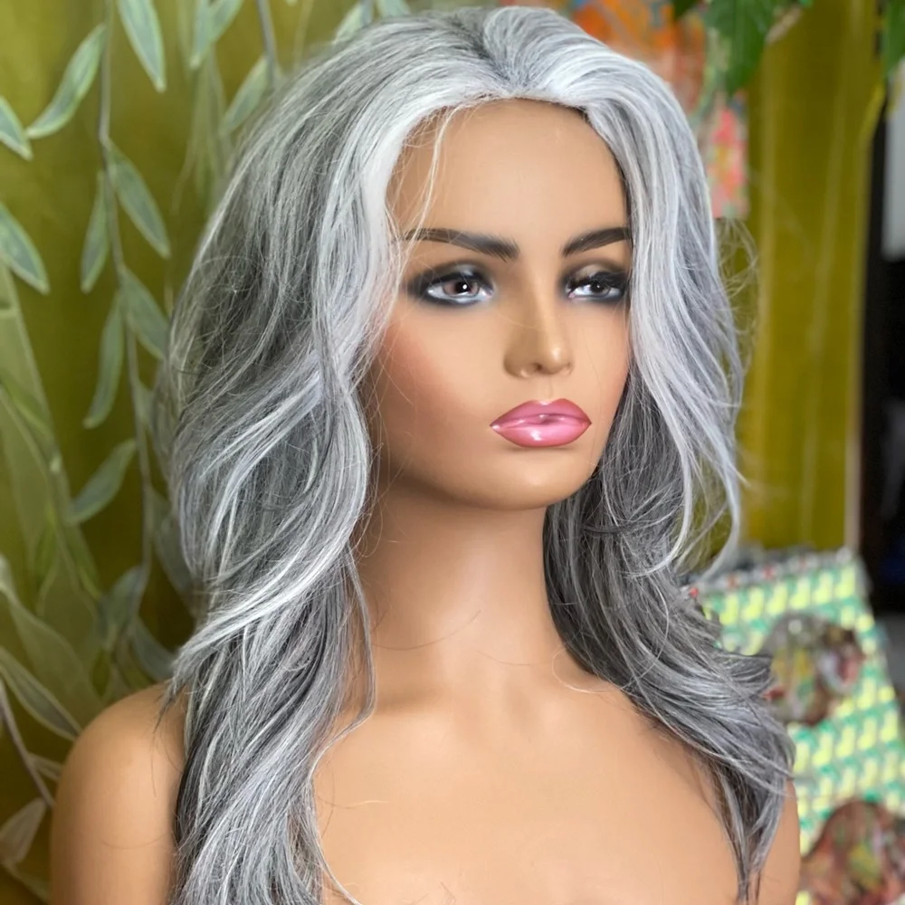 silver fox blowout volume wig